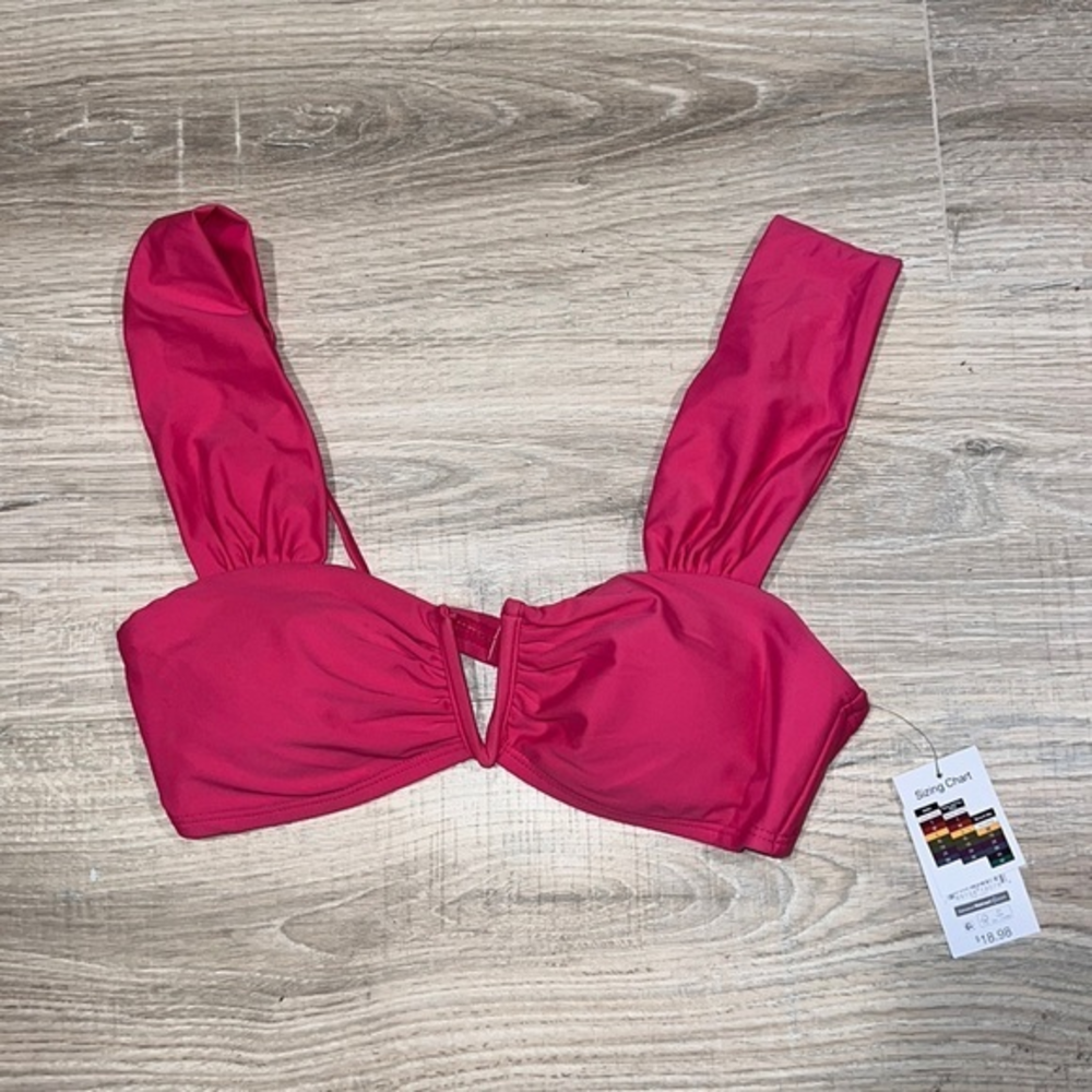 Pink bikini‎ top NWT